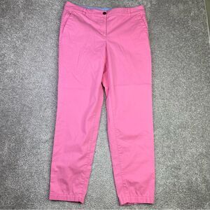 Talbots Pants Women's 8 Pink Tapered Mid-Rise Relaxed Casual Chino Spring Summer